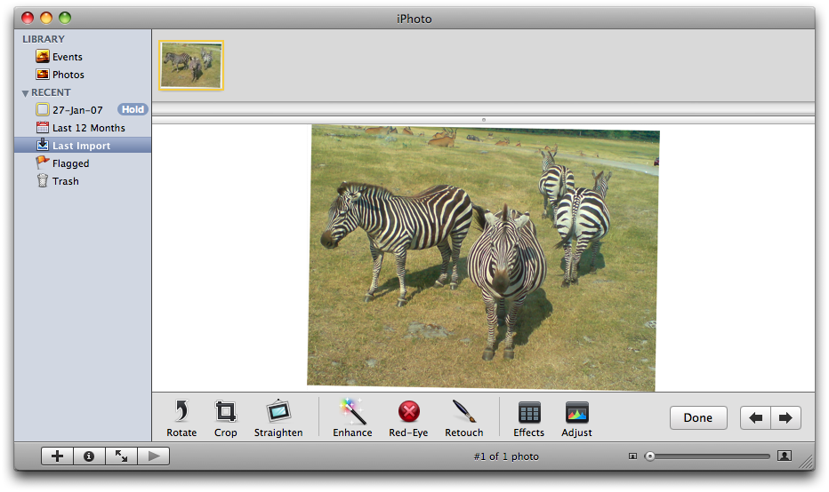 How to Straighten Images in iPhoto 08