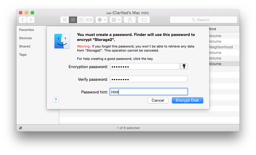 How to Encrypt a Hard Drive / Disk Using Mac OS X Yosemite, Mavericks