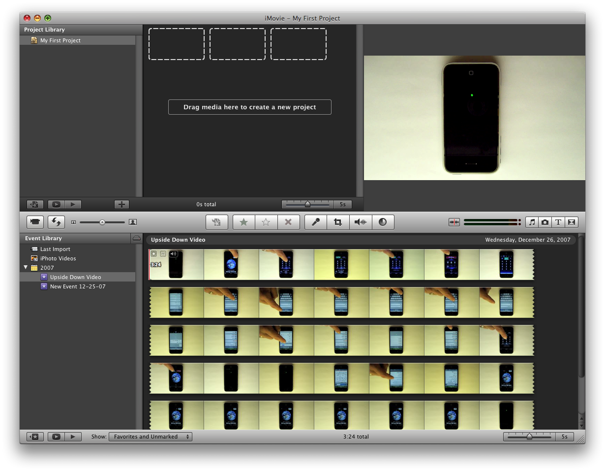 How to Rotate a Video Clip Using iMovie 08