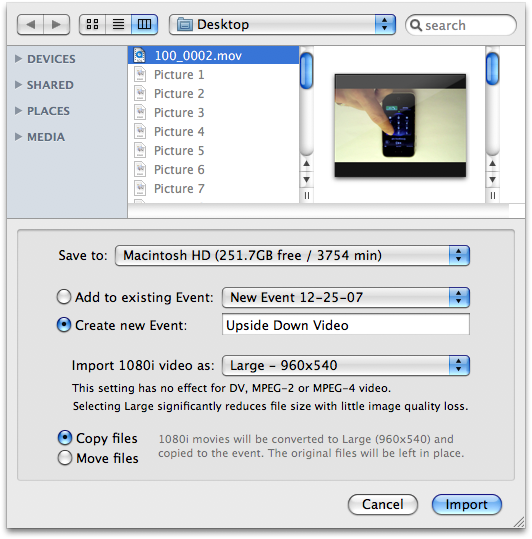 How to Rotate a Video Clip Using iMovie 08