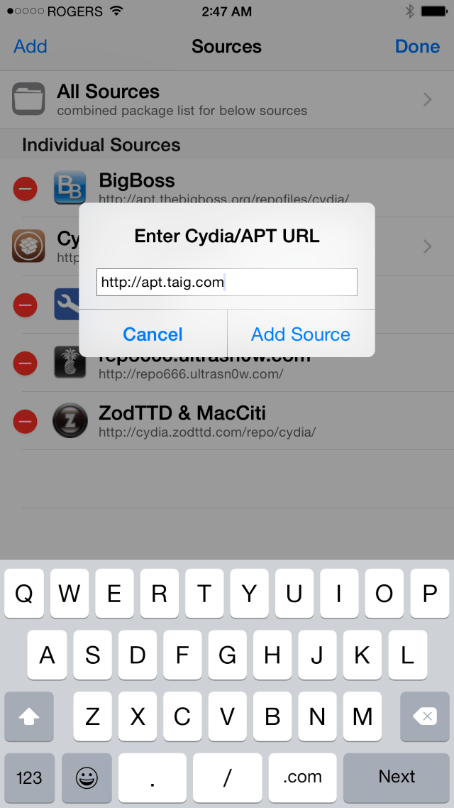 How to Add a Source Repository to Cydia