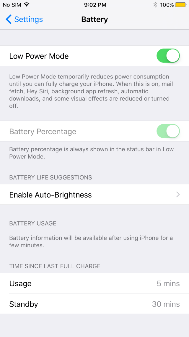 How to Enable Low Power Mode in iOS 9