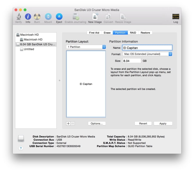 How to Make a Bootable OS X El Capitan USB Install Key