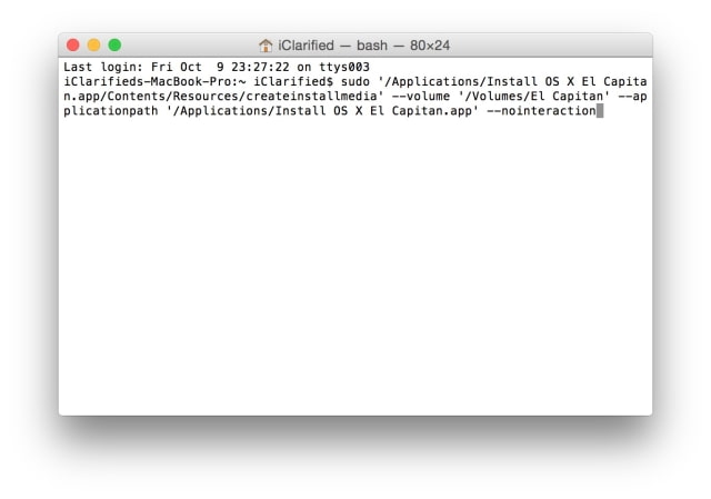 How to Make a Bootable OS X El Capitan USB Install Key