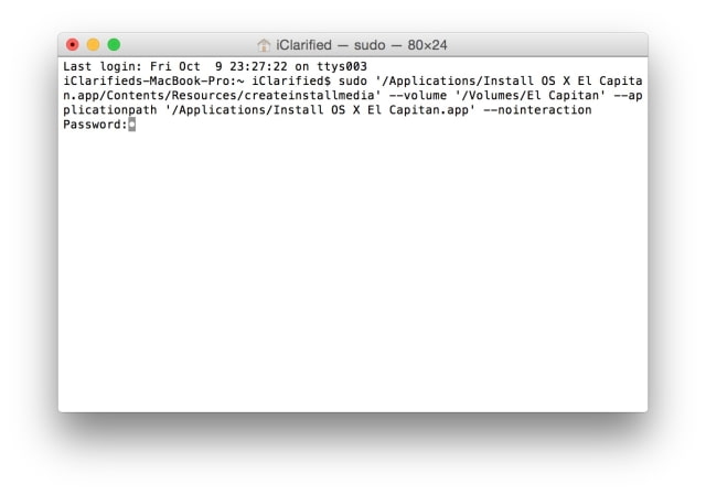 How to Make a Bootable OS X El Capitan USB Install Key