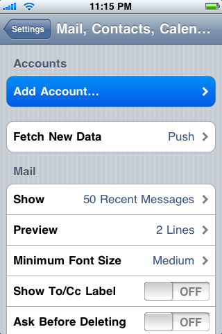 Guide til opsætning af Google Sync til iPhone Kalender, Kontakter og Push Gmail