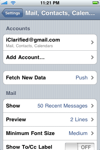 Hvordan setter du opp Google Sync for iPhone kallender, kontakter og Push Gmail?