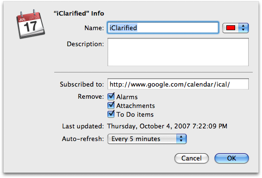 Sync iCal with Google Calendar