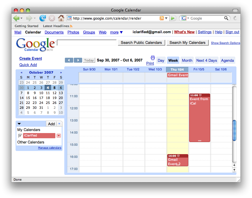 Add ICal Events To Google Calendar IClarified