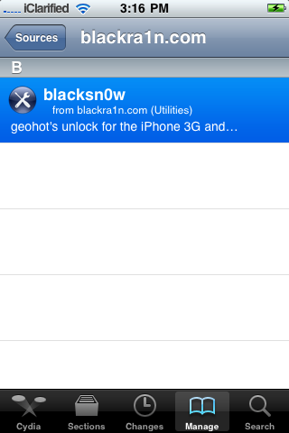 Ako odblokovať iPhone 3G, 3GS pomocou BlackSn0w