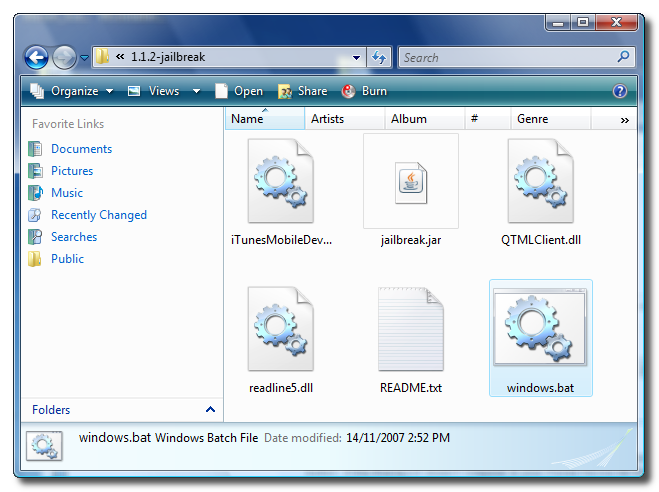 How to Jailbreak Your OTB 1.1.2 iPod touch Using Windows