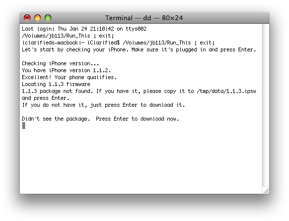 How to Jailbreak and Update to 1.1.3 iPhone Firmware