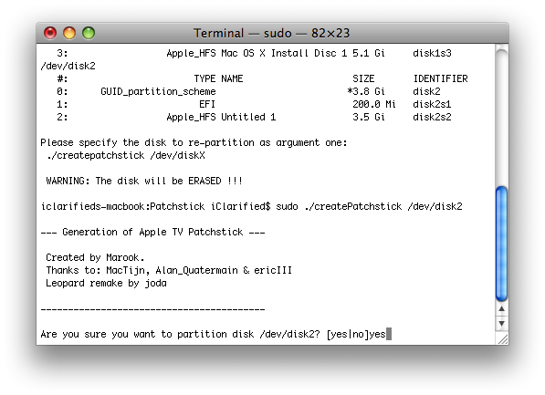 Install SSH with a Take 2 Patchstick for the AppleTV