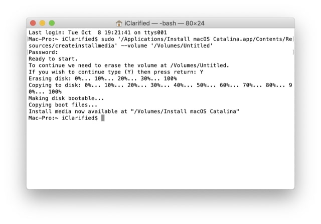 How to Make a Bootable macOS Catalina USB Install Key