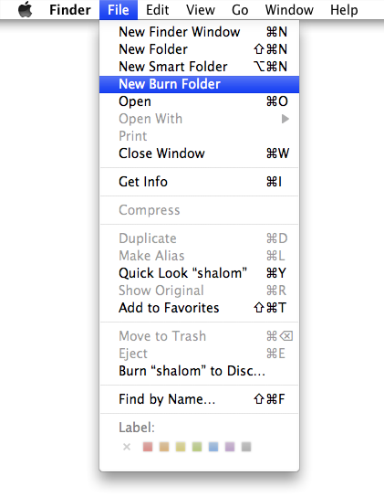 How to Burn a Data CD or DVD in OSX