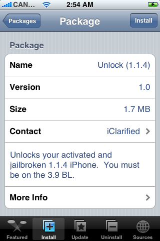 How to Unlock a 1.1.4 iPhone (ZiPhone + Installer)