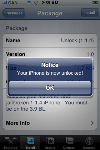 How to Unlock a 1.1.4 iPhone (ZiPhone + Installer)