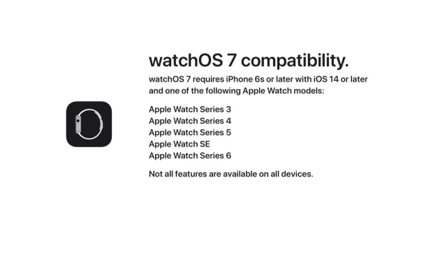 Apple Watches Compatible With watchOS 7