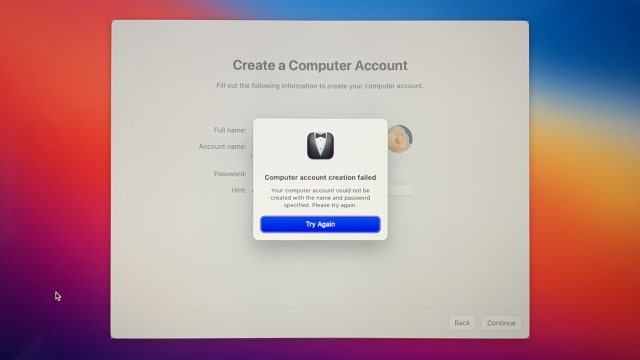 How to Fix &#039;Computer Account Creation Failed&#039; During macOS Big Sur Install