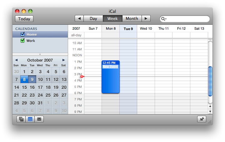 Adding Events in iCal