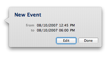 Adding Events in iCal