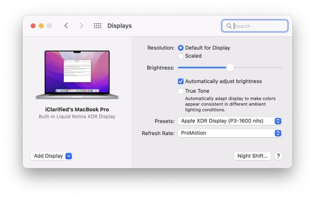 How to Enable or Disable True Tone in macOS