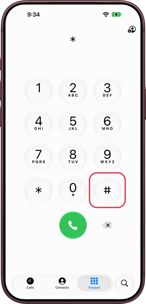 Tap the pound key
