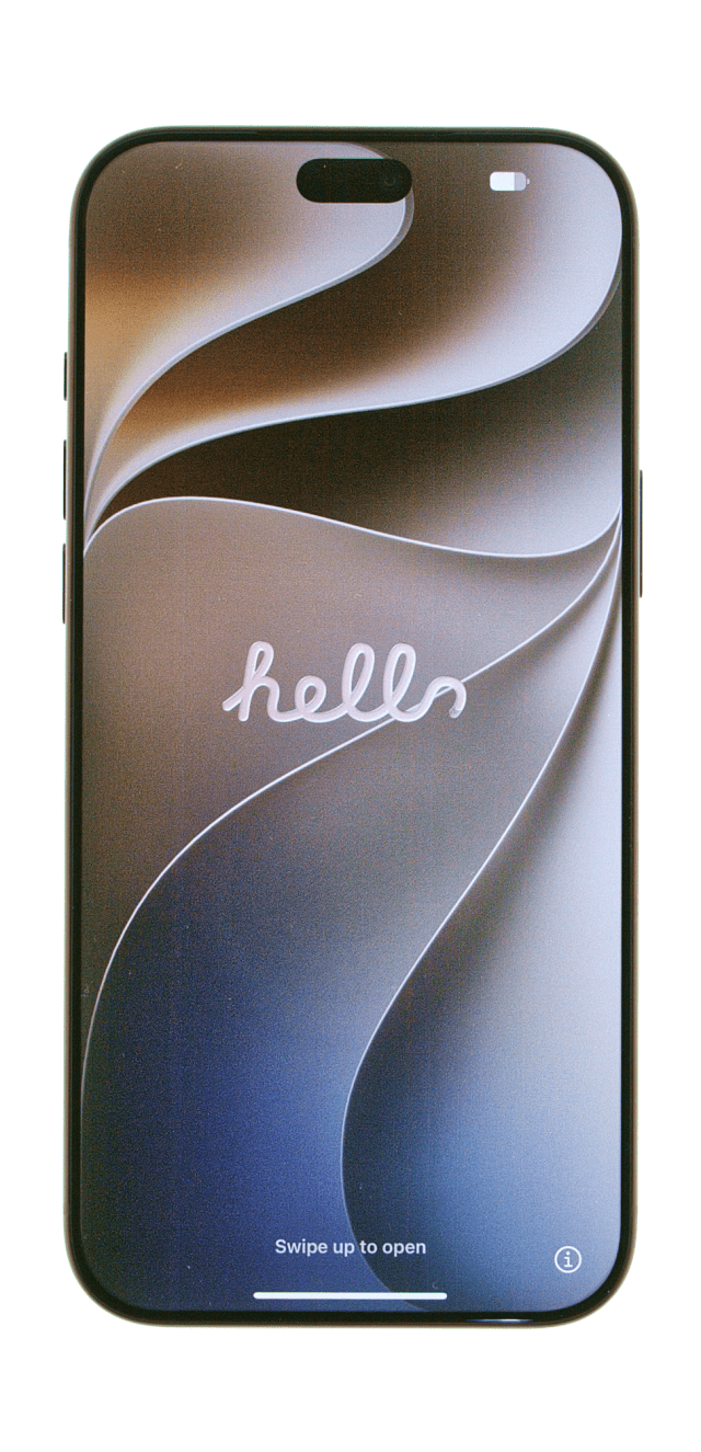 Tap the Info button in the bottom-right corner of the Hello screen
