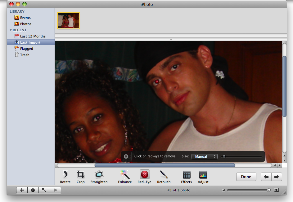 Remove Red-Eye using iPhoto 08