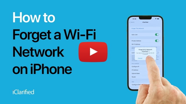 How to Forget a Wi-Fi Network on iPhone [Video]
