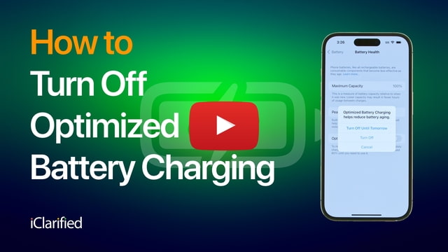 How to Turn Off Optimized Battery Charging on iPhone [Video]