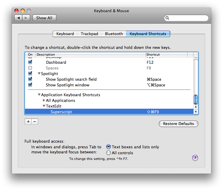 How to Change or Add OS X Keyboard Shortcuts