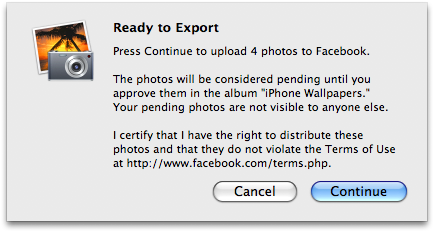 Share Photos on Facebook Using iPhoto
