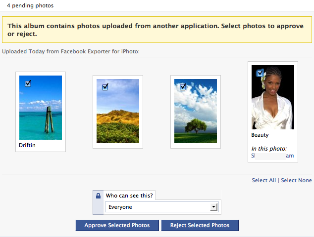 Share Photos on Facebook Using iPhoto