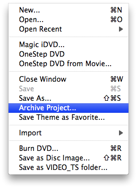 How to Copy or Move an iDVD 08 Project